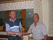 Anton Dremelj in Dušan Kravos pri promopredaji del